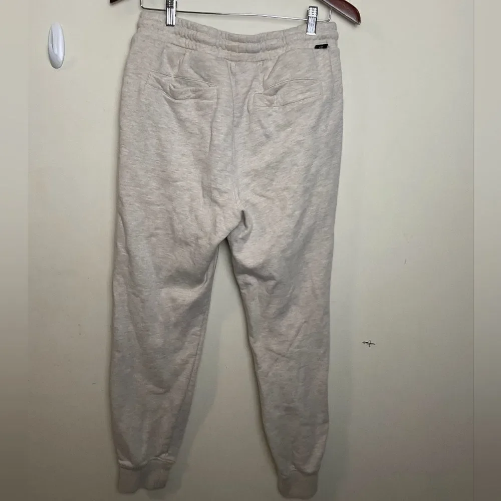 Ted Baker London Jersey Jogger Beige Marl Sweat Pants Elastic Waist Mens 32